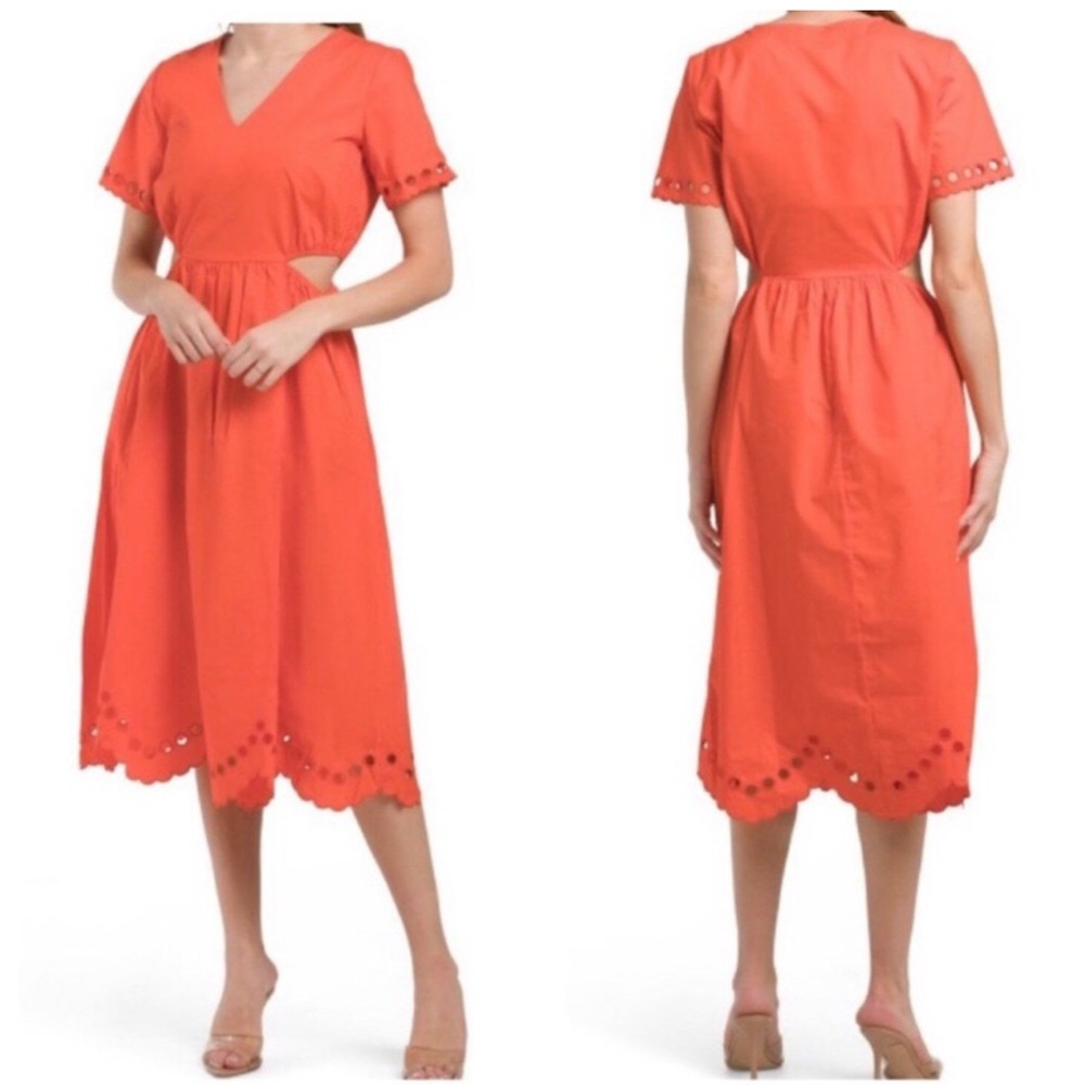 For Cynthia Cutout Eyelet Dress